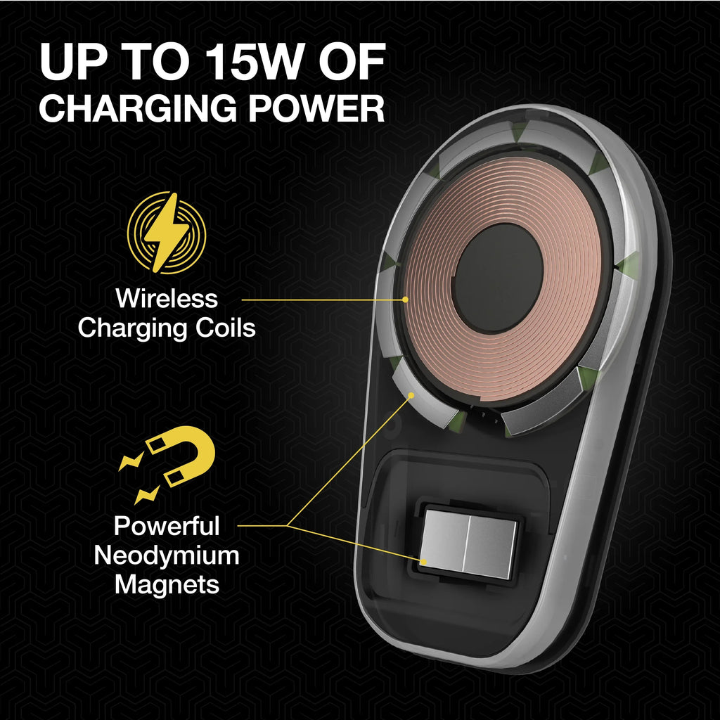 Scosche MPQ5DV-SP1 Dash/Vent Magnetic Wireless Charging Mount Suitable W/ MagSafe iPhone, Galaxy