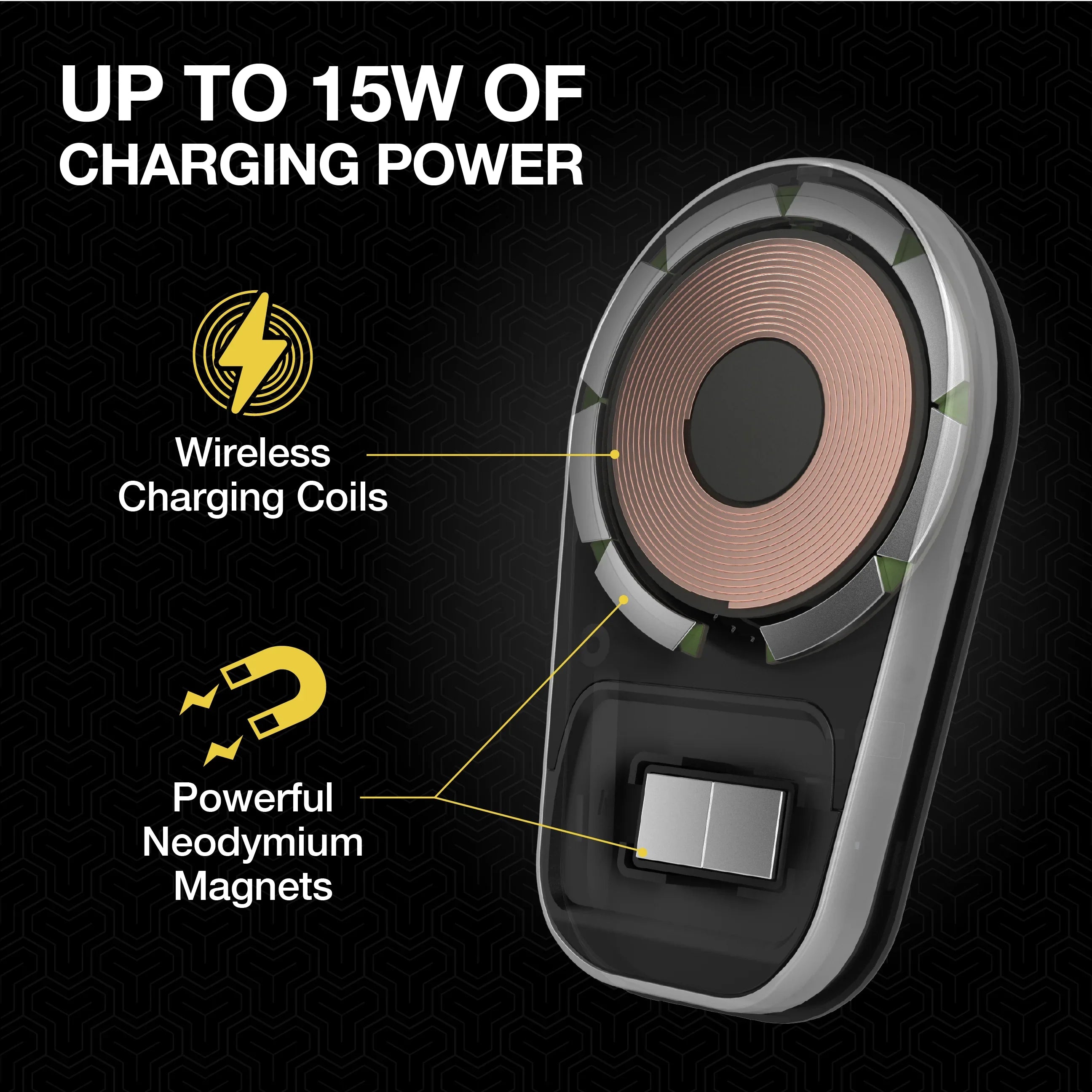 Scosche MPQ5DV-SP1 Dash/Vent Magnetic Wireless Charging Mount Suitable W/ MagSafe iPhone, Galaxy