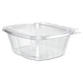 Dart ClearPac SafeSeal Strong Containers, Flat Lid, 16 oz, 4.9 x 2.5 x 5.5, Clear, Plastic, 100/Bag, 2 Bags/CT