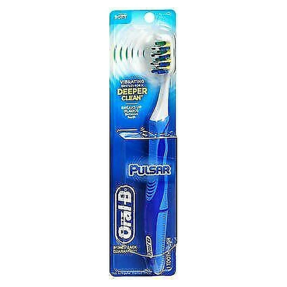 Oral-B Vibrating Pulsar Expert Clean Battery Toothbrush w/ Microban, 1 ct, 3 Pack