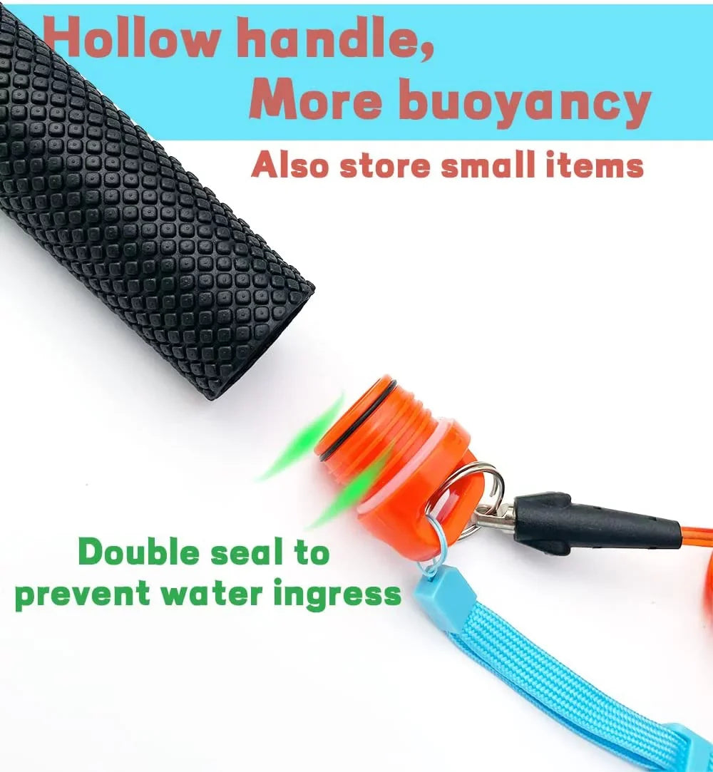 Floating Hand Grip Handle Mount and Steel-Cored Safety Wrist Strap GoPro Holder Mount Insta360 AKASO Underwater