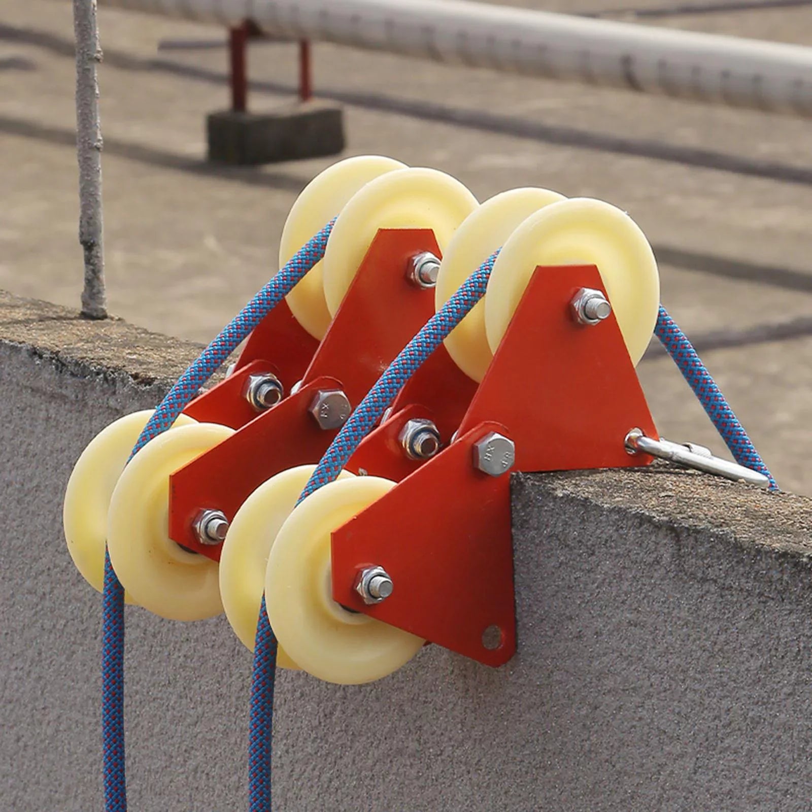 Rock Climbing Hiking Abseiling Rappelling Rope Anchor Rope Edge Sheath Wheels Durable Accessories