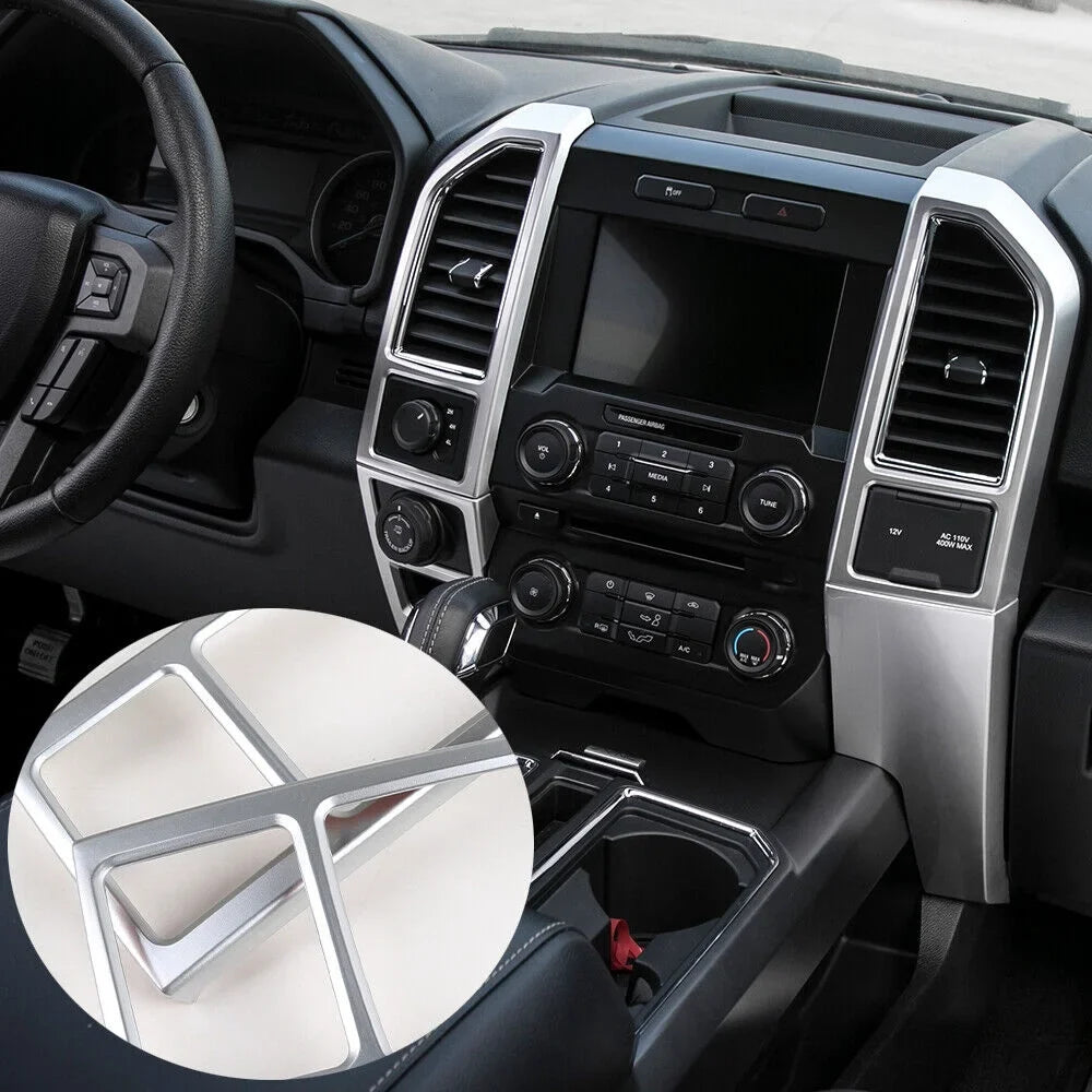 Teledu Silver Center Console Control Panel Trim Frame Accessories F150