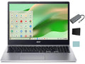 Acer Chromebook 315 Laptop, 15.6" FHD Touchscreen Display, N100 Quad-core (4 Core), 8GB DDR5 RAM, 64GB eMMC, Wi-Fi, Long Battery Life, Chrome OS, Silver + Tigology Accessories