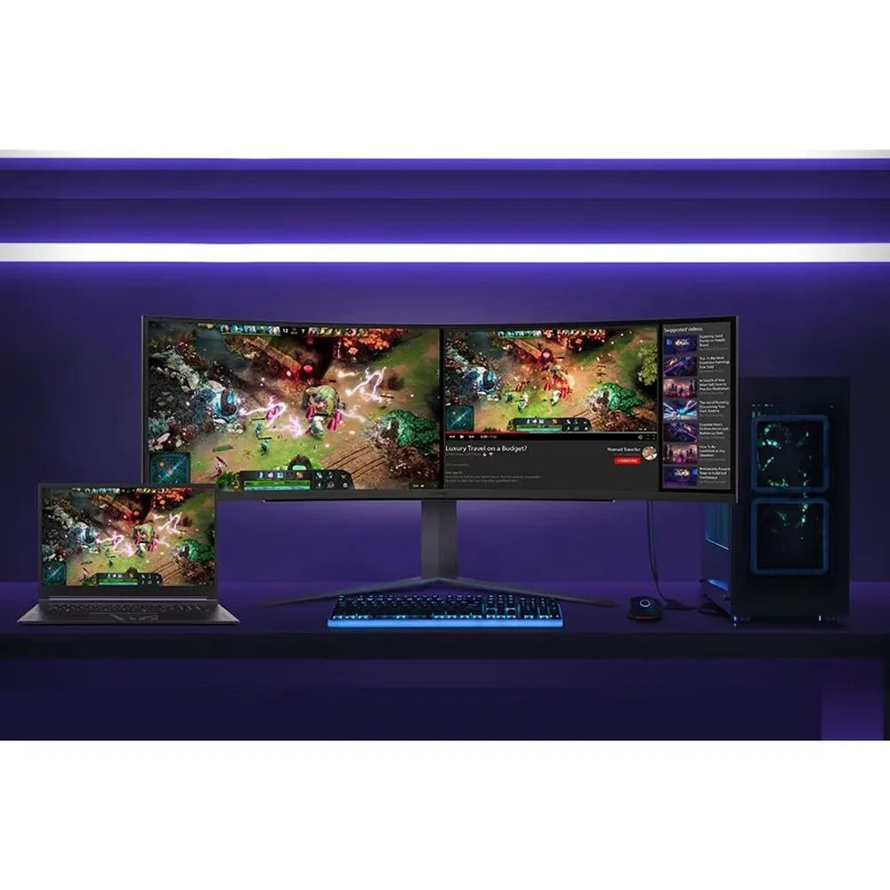 Open Box LG 49GR85DC-B 49" Curved Ultragear DQHD 1ms 240Hz Monitor with VESA DisplayHDR 1000, Black