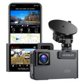 Kingslim D1 Pro 2K Dash Cam Front and Inside with Wi-Fi GPS - 2K/1080P Dual Car Dash Camera Driving Recorder, Super Night Vision with 340° Wide Angle, 24H Parking Monitor (No Card)