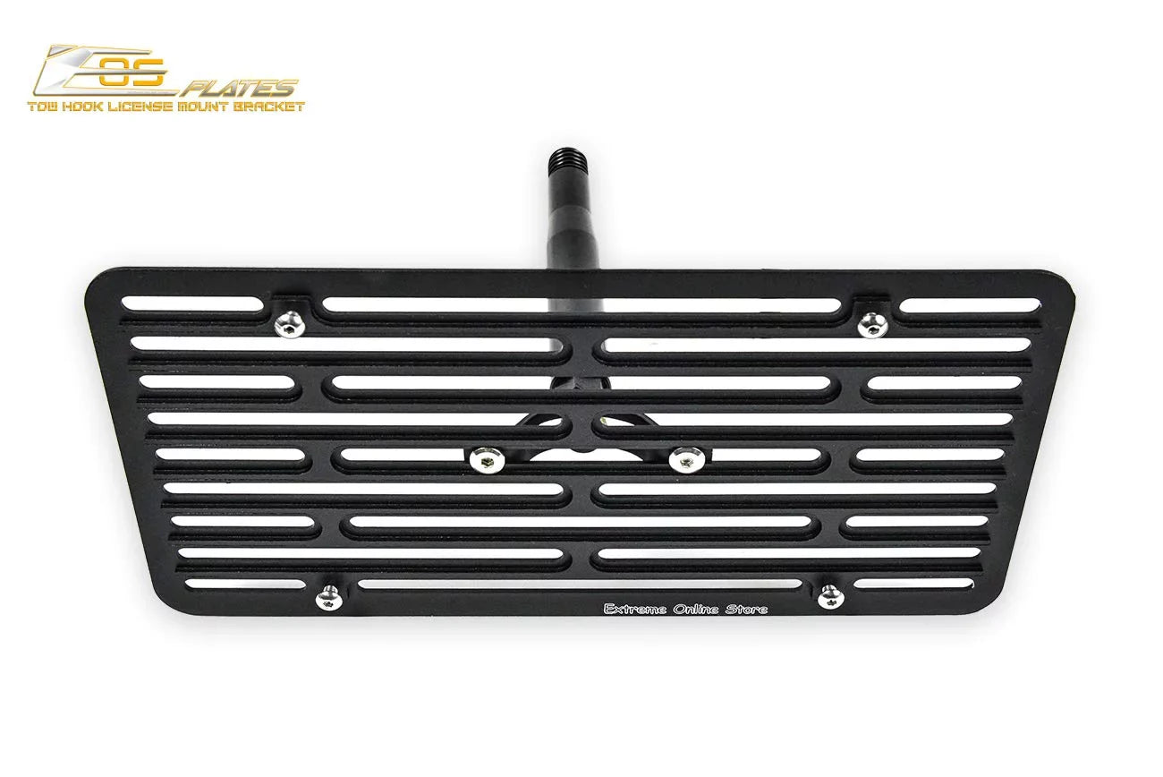 Extreme Online Store Replacement for 2009-2015 Mazda Miata NC | EOS Plate Version 2 Full Sized Front Bumper Tow Hook License Relocator Mount Bracket Tow-230-V2