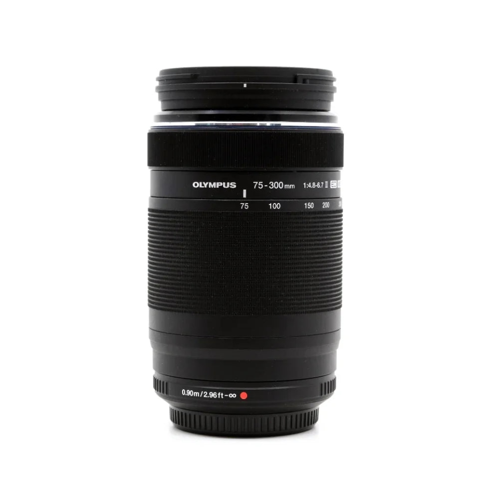 Olympus M.Zuiko Digital ED 75-300mm f/4.8-6.7 II Lens- Video Kit + Flash - 64GB Accessory Bundle
