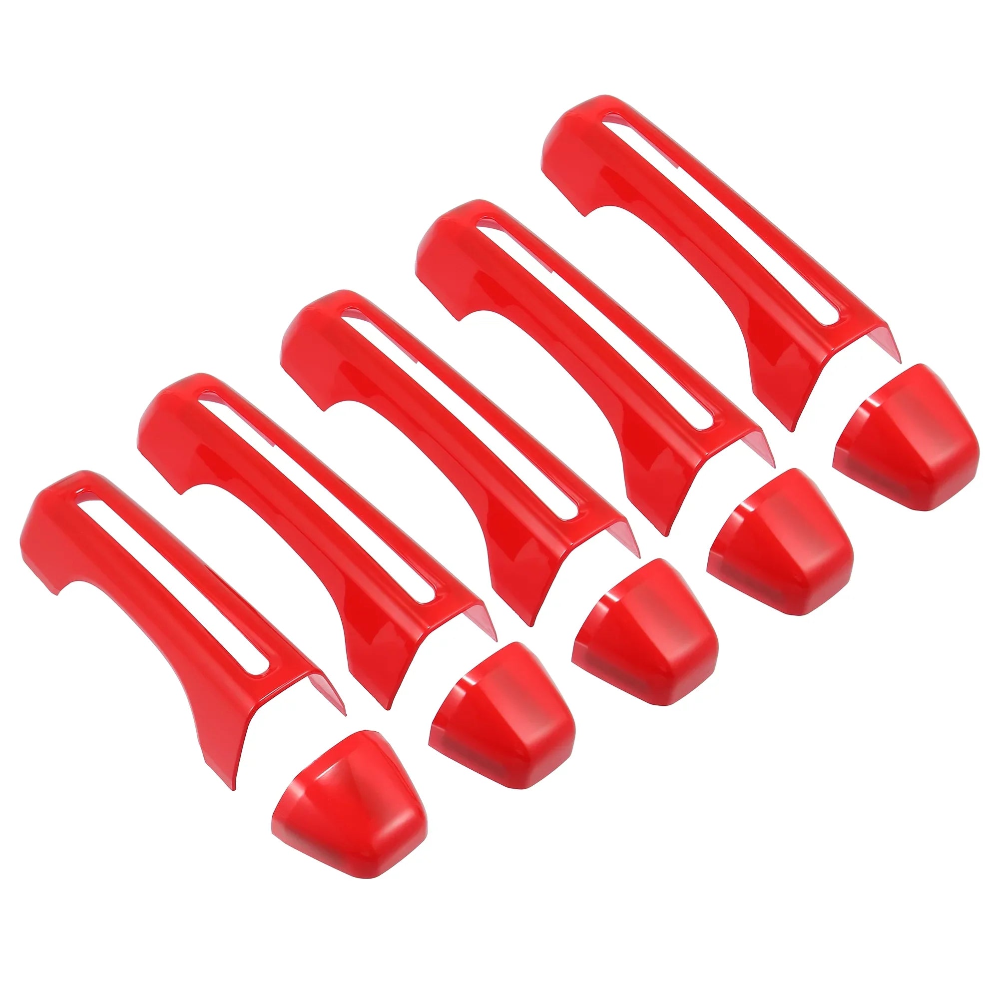 Red Door Handle Trim Wrap Kit and Tailgate Handle Coating for Jeep Wrangler JL JLU 2 & 4 Doors 2018-2021
