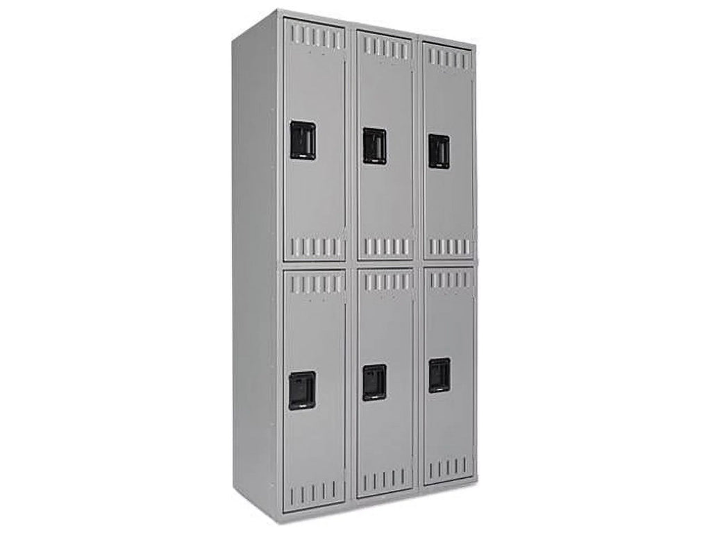 Tennsco DTS121836CMG Double Tier Locker, 36w x 18d x 72h, Medium Gray