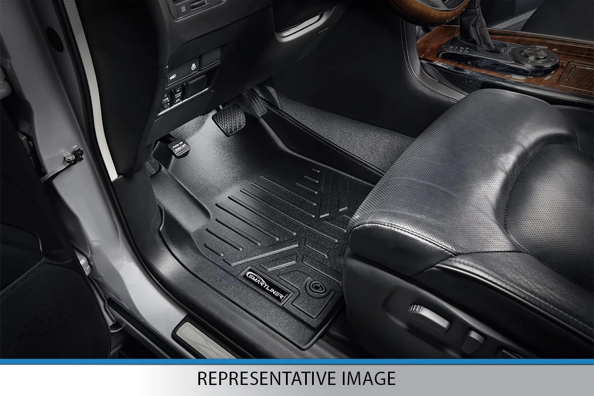 Smartliner SA0315-B0071-D0071 Custom Fit 2 Rows Floor Mats & Cargo Liner Set for 2016-2021 Jeep Grand Cherokee, Black