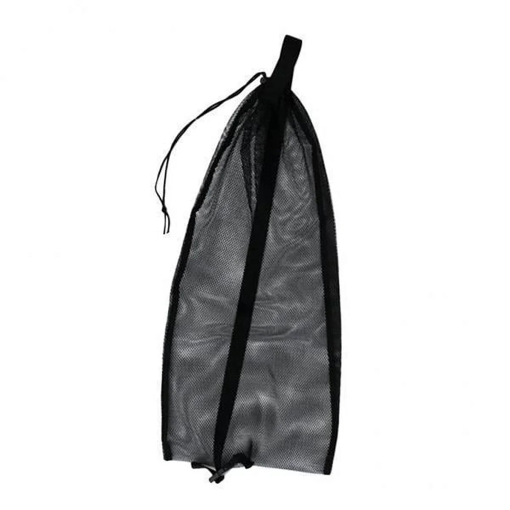 5xDrawstring Mesh Bag Shoulder Strap for Scuba Diving Snorkel Equipment Black