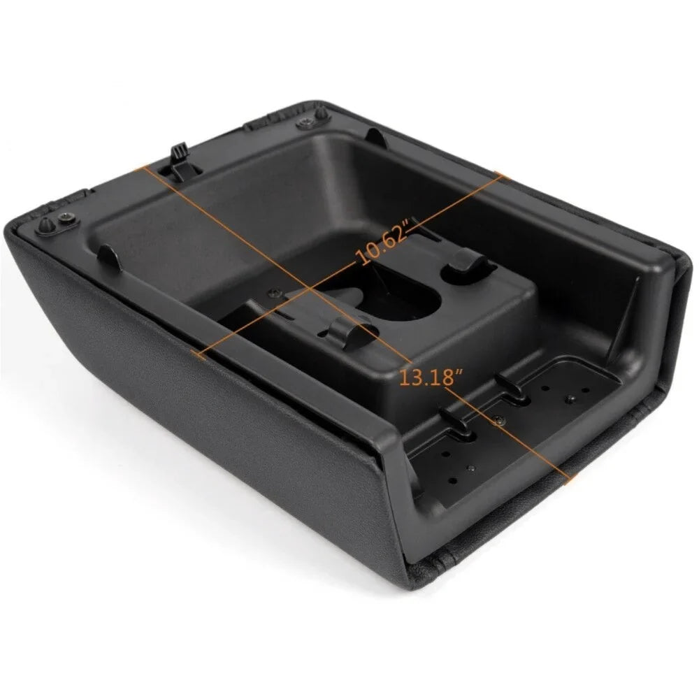 Teledu For 2004-2008 Ford F-150 BLACK LEATHER CENTER CONSOLE ARM REST LID Shield PAD
