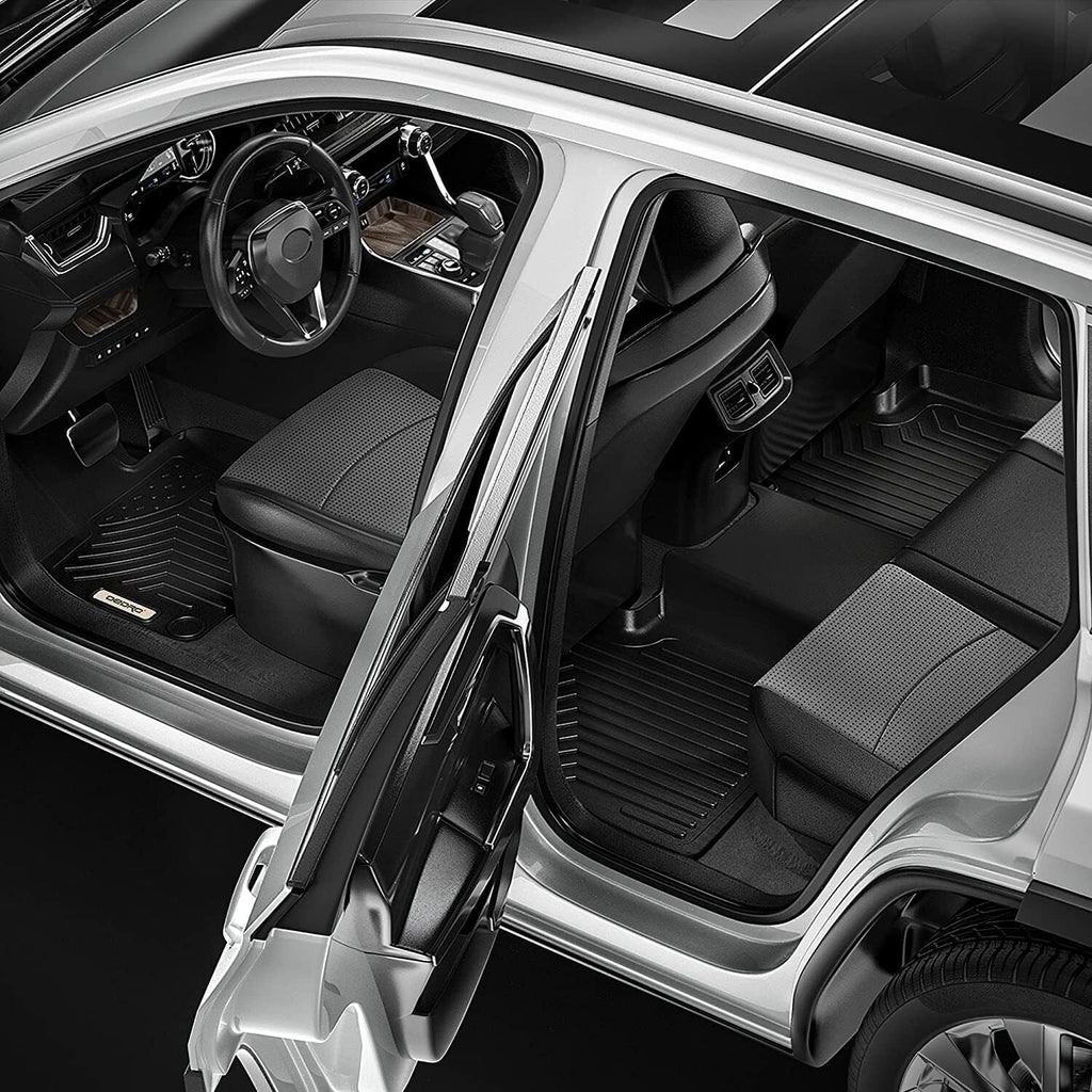 Ledkingdomus Floor Mats for 2019-2024 Subaru Forester 3D TPE Rubber Front & 2nd Seat 2 Row Liner Set Environment