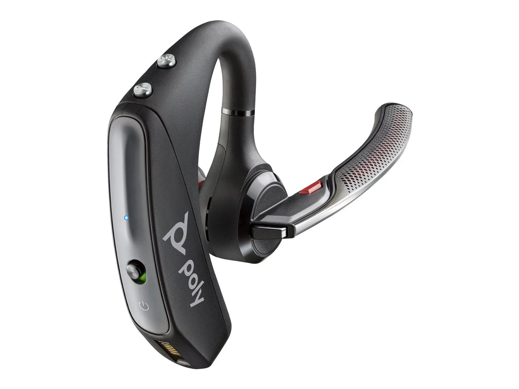 Poly Voyager 5200 USB-A Office Headset TAA - Siri, Google Assistant - Mono - USB Type A, RJ-11 - Wired/Wireless - Bluetooth - 250 ft - 32 Ohm - 100 Hz - 20 kHz - Over-the-ear - Monaural - In-ear - ...