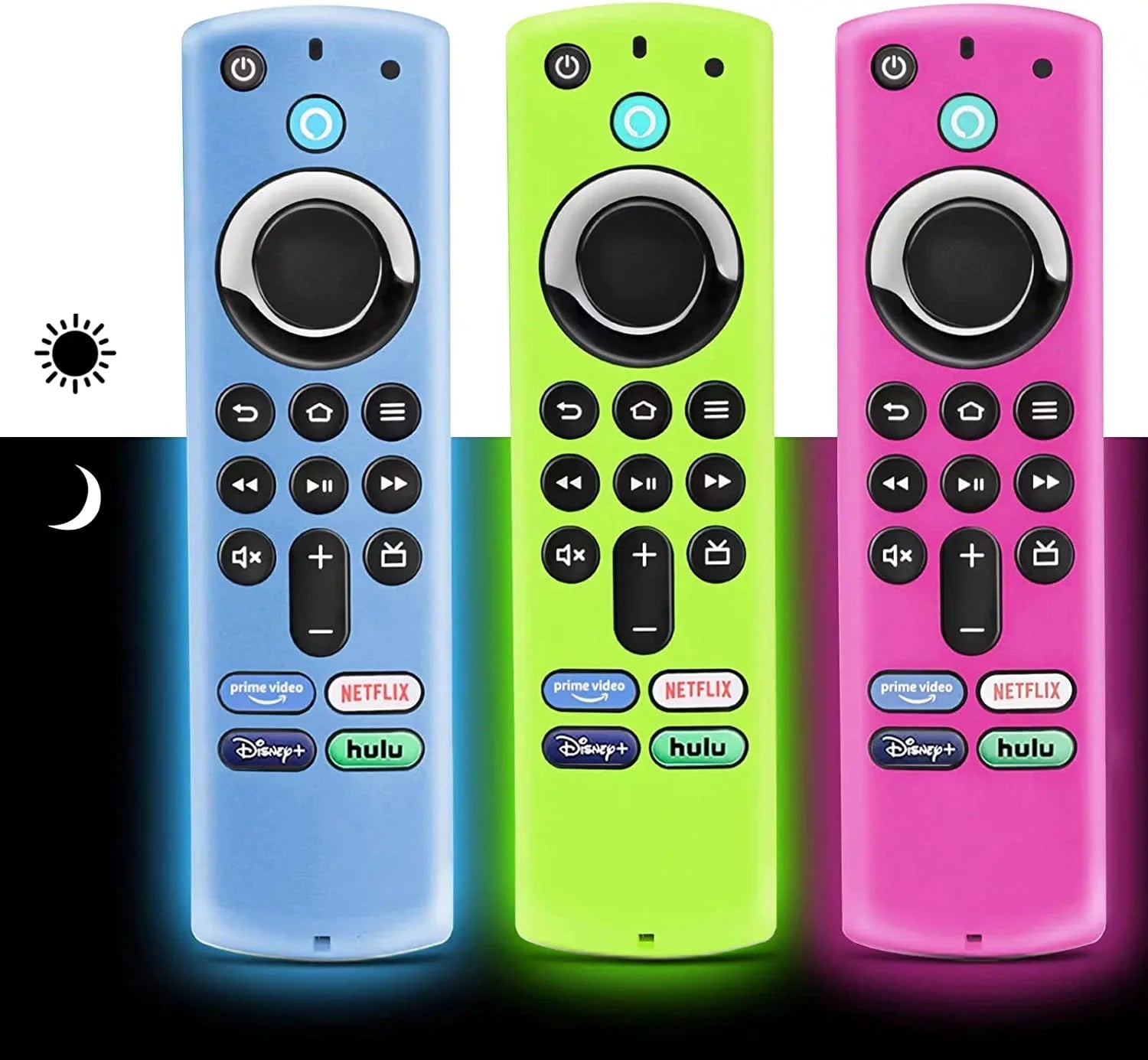 [3 Pack] Amazon Firestik Remote Protection Gen 4k/4k Max Glowing Firetv Protection with Alexa Voice Remote Case Upgrade