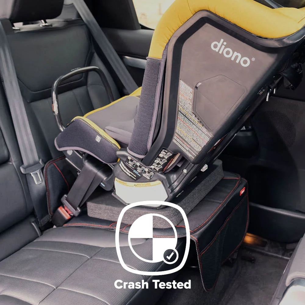 Diono Super Mat 2 Pack Car Seat Protector, Crash Tested, Water Durable Black