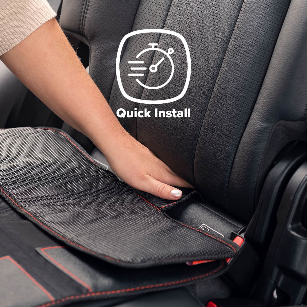 Diono Super Mat 2 Pack Car Seat Protector, Crash Tested, Water Durable Black