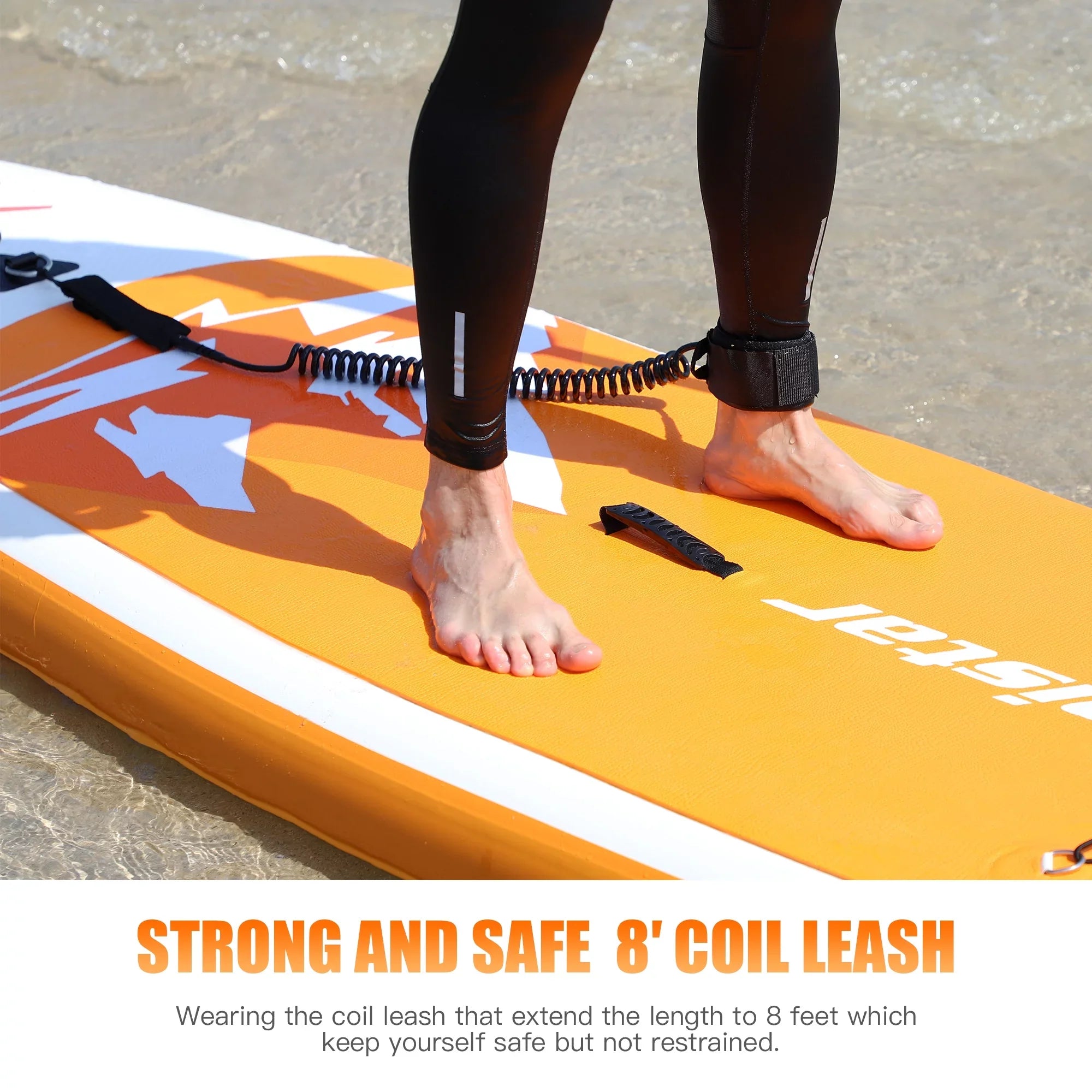 Famistar 10' Inflatable Stand Up Paddle Board (6"Thick) with SUP/ 3 Pins | Wide Stance, Bottom Fin for Paddling, Surf Control, Non-Slip Deck |Youth & Adult Standing Ship