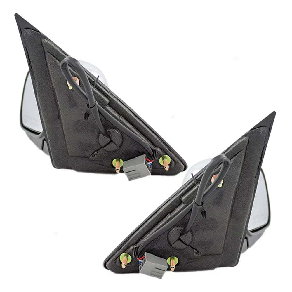 Brock Replacement Driver and Passenger Performance Upgrade Power Side View Mirrors with Chrome Matching with 98-08 Crown Victoria Grand Marquis 6W7Z17683AA 6W7Z17682AA