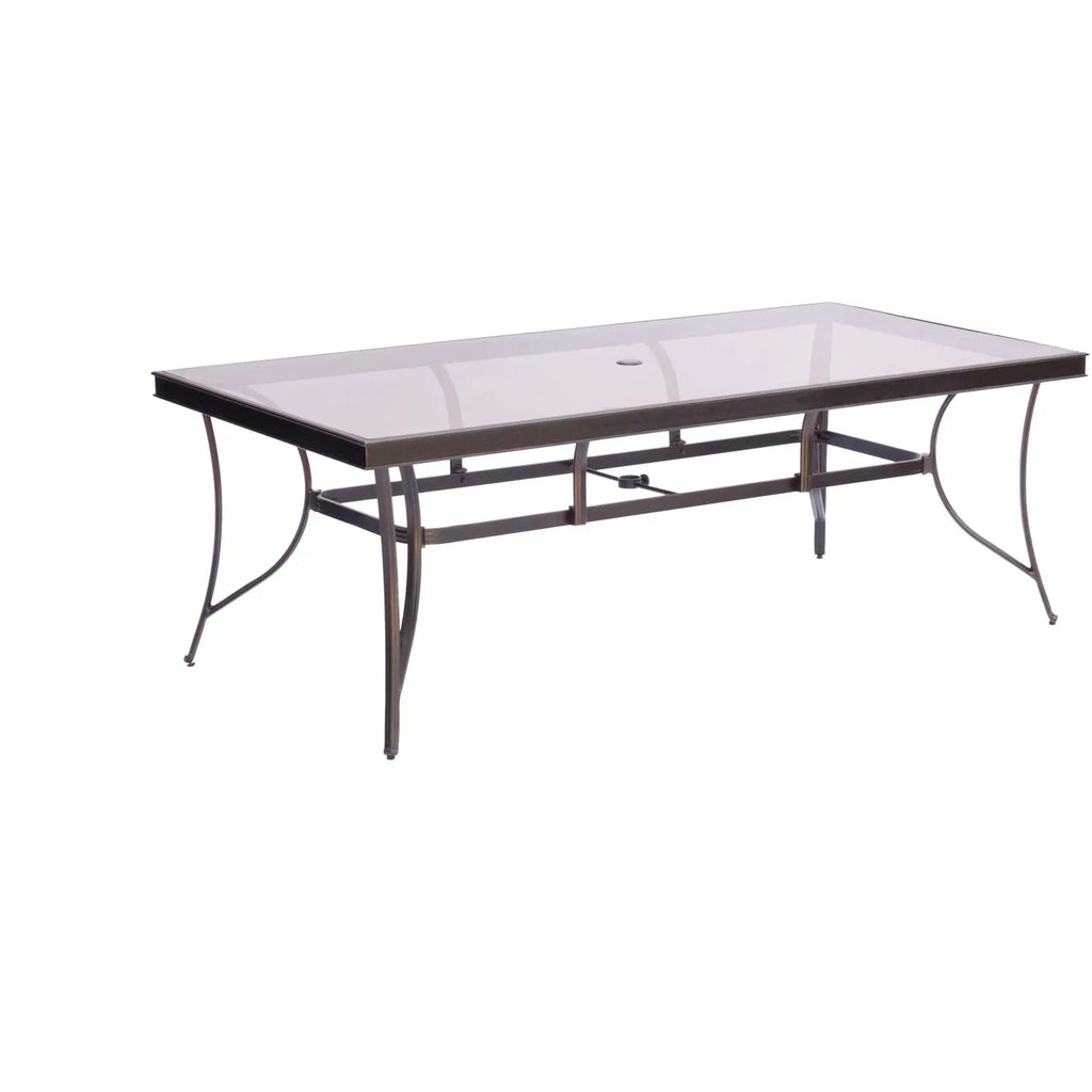 Cambridge Seasons 9-Piece Dining Set in Blue with Extra Large Glass-Top Dining Table