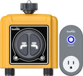 RAINPOINT WiFi Sprinkler Timer 2 Outlets Water Timer, Smart Hose Timer, 2-Zone Watering System Irrigation Valve Controller with Wi-Fi Hub Socket, Automatic Rain Delay, Voice Control, for Garden Lawn