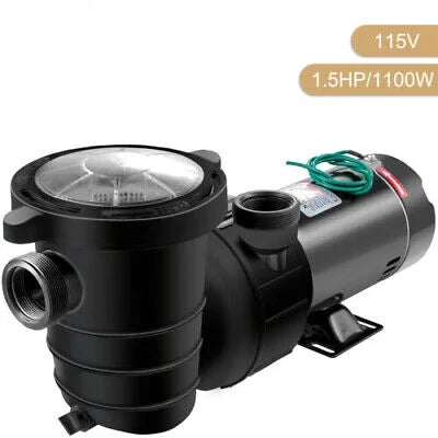 1.5HP Swimming Pool Pump Motor w/ Strainer Filter In/Above Ground 5547GPH 41FT