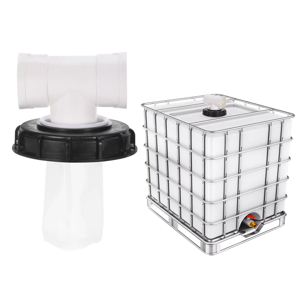 163mm IBC Lid Filter Wrap T-Shaped Rainwater Tank IBC Tote Protection with Washable Nylon Filter