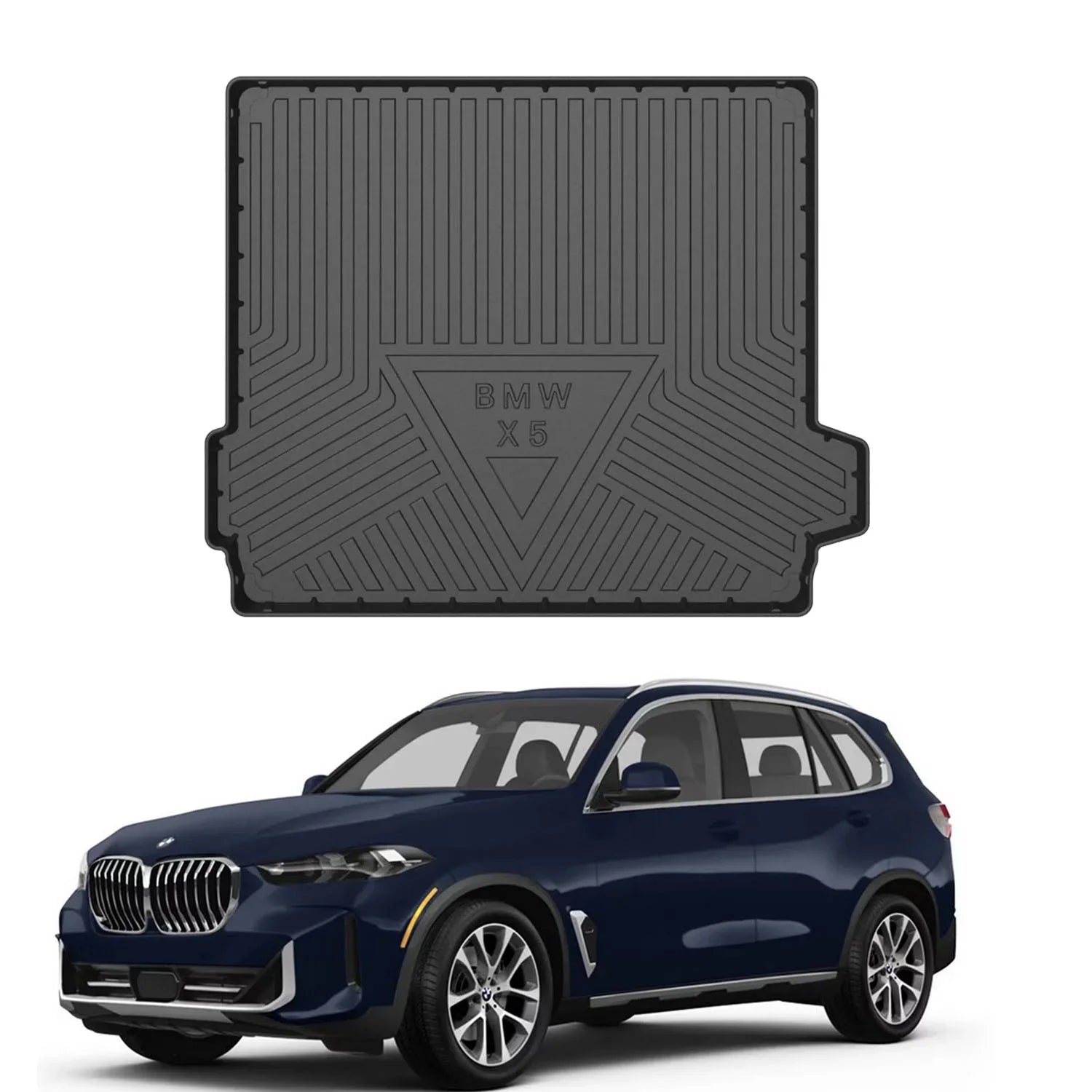 Cargo Liner fit 2019-2024 BMW X5 All Condition Rear Trunk Wrap Cargo Tray Floor Mat for BMW X5 2019 2020 2021 2022 2023 2024 Accessory , Black