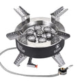 Dcenta Collapsible Camping Stove, 18000W High Seven core Gas Stove, Windproof Backpacking Stove, Fishing Hiking Traveling