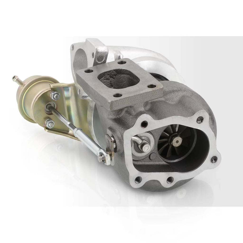 AJP Distributors T25 T28 Hybrid Turbo Charger Oil & Water Cooled Turbocharger + Wastegate 0.86 A/R Turbine 0.60 AR Compressor Ball Bearing 5-Bolt Outlet Flange Suitable For Universal Car