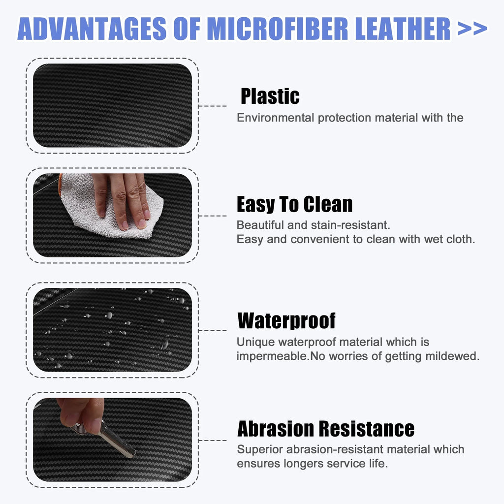 Unique Bargains Car Center Armrest Box Wrap Lid Trim Carbon Fiber Pattern Console Storage Box Protector for BMW F48 F39