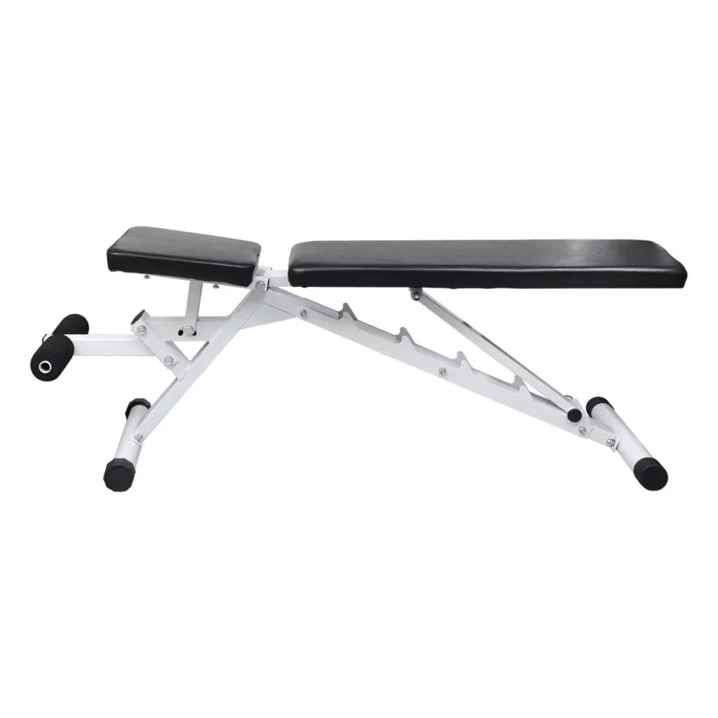 Anself Fitness Utility Bench Backrest Adjustable Padded Cushion Full Body Workout Strength Training Bench Exercise Equipment for Home Gym, Weight Lifting 52 x 16 x 19 Inches
