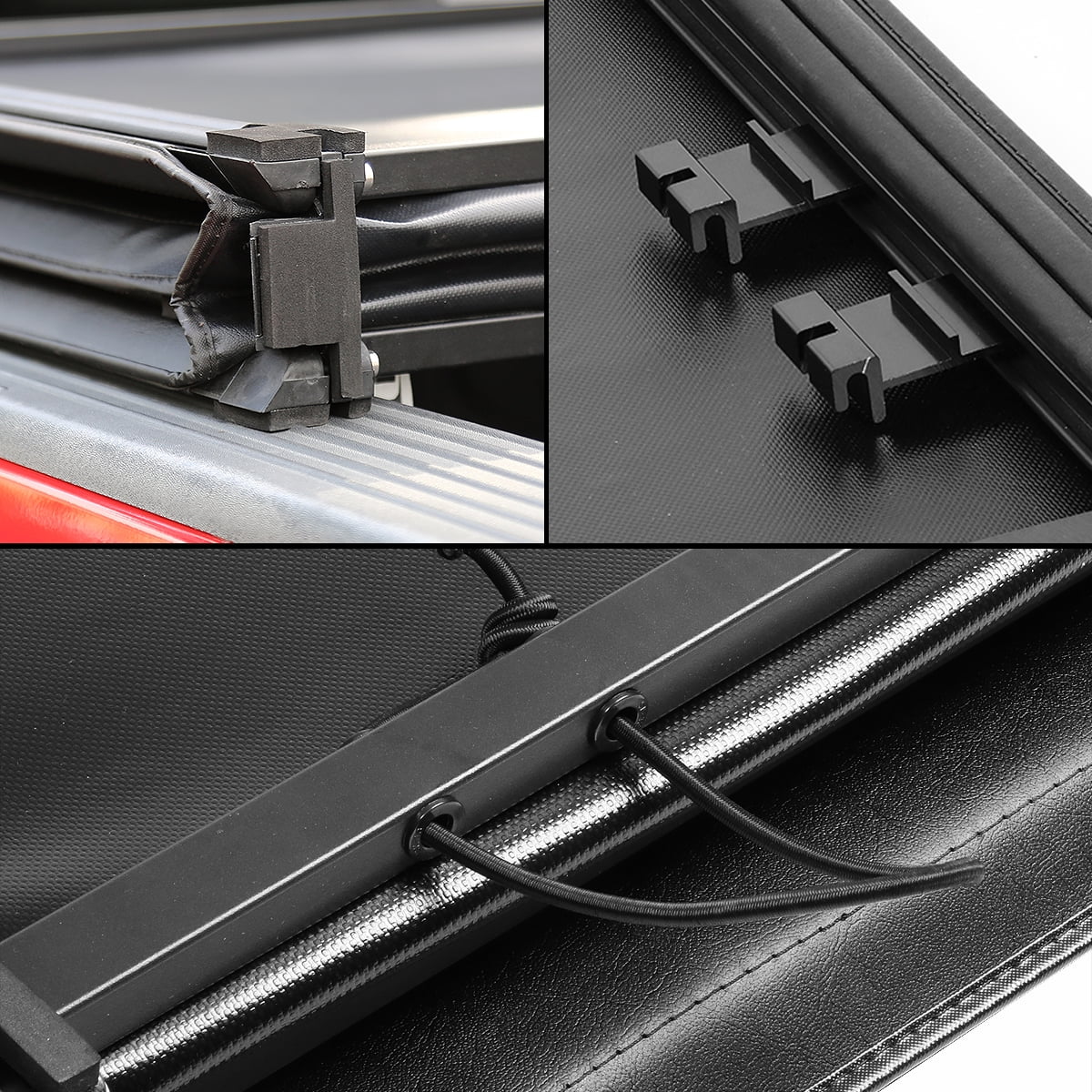 DNA Motoring TTC-TRISOFT-043 for 2015 to 2019 Chevy Colorado/GMC Canyon 5' Bed Fleetside Adjustable Tri -Fold Soft Top Trunk Tonneau Coating 16 17 18