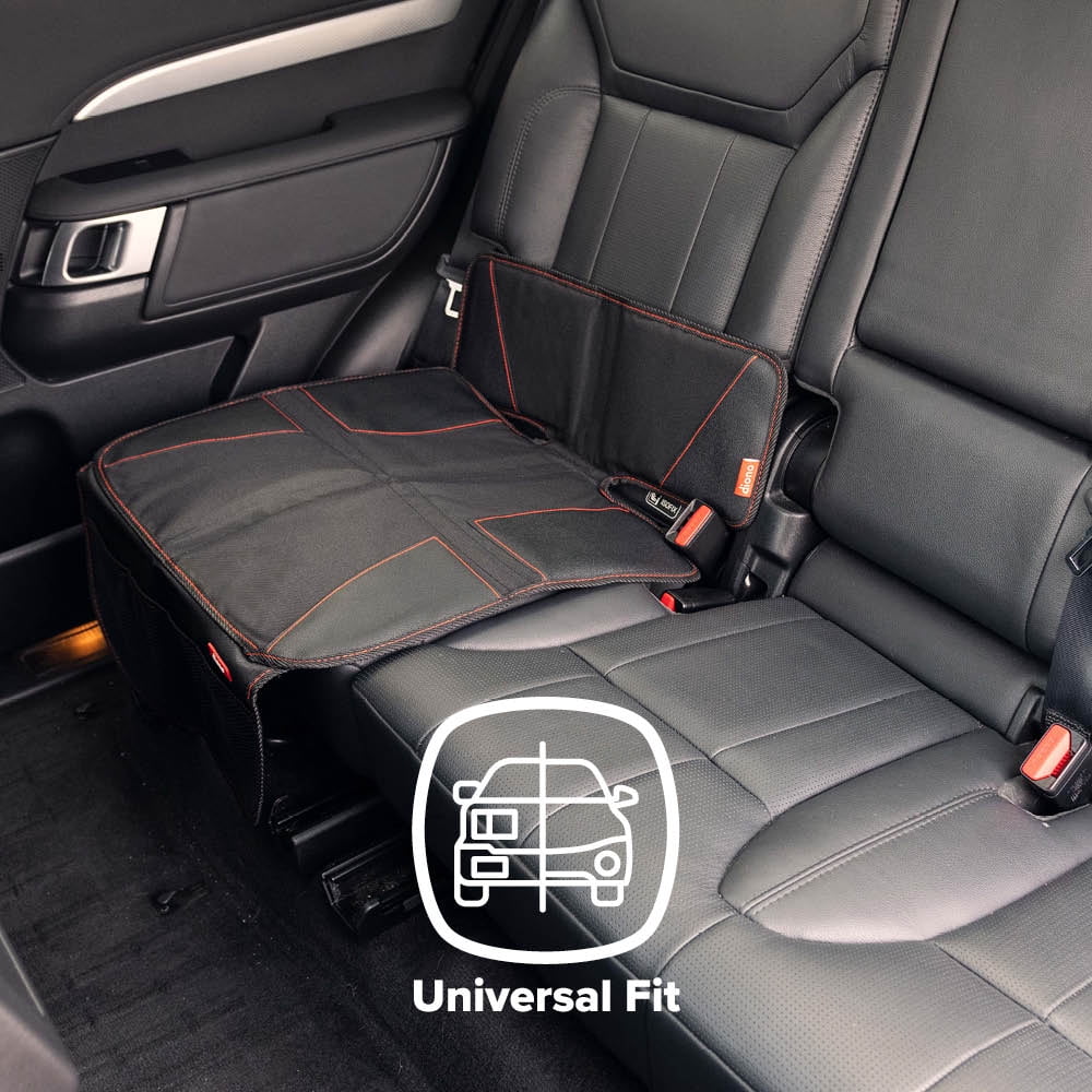 Diono Super Mat 2 Pack Car Seat Protector, Crash Tested, Water Durable Black