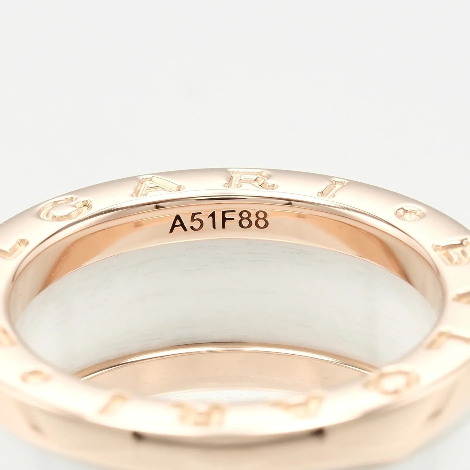 Pre-Owned Bvlgari BVLGARI B Zero One Ring K18 PG Pink Gold Ceramic Approx. 7.22g I112223130 (Good)