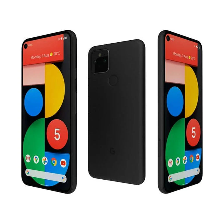 Pre-Owned Unlocked Google Pixel 5 128GB Just Black GA01316-US - (Refurbished: Good)