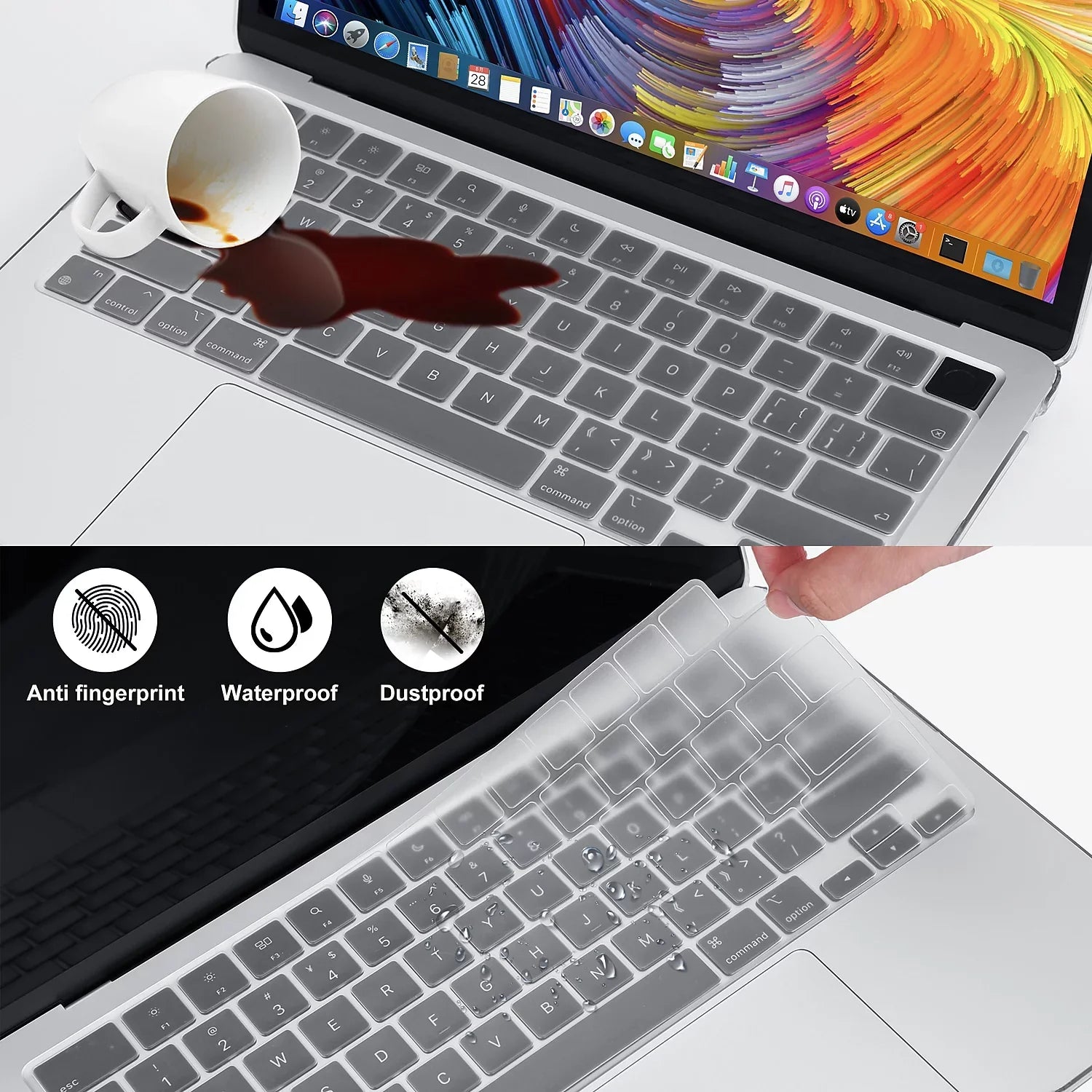 Techprotectus Hard-Shell Laptop Sleeve with Keyboard Protection Crystal Clear (TP-CYC-K-MA13M2)