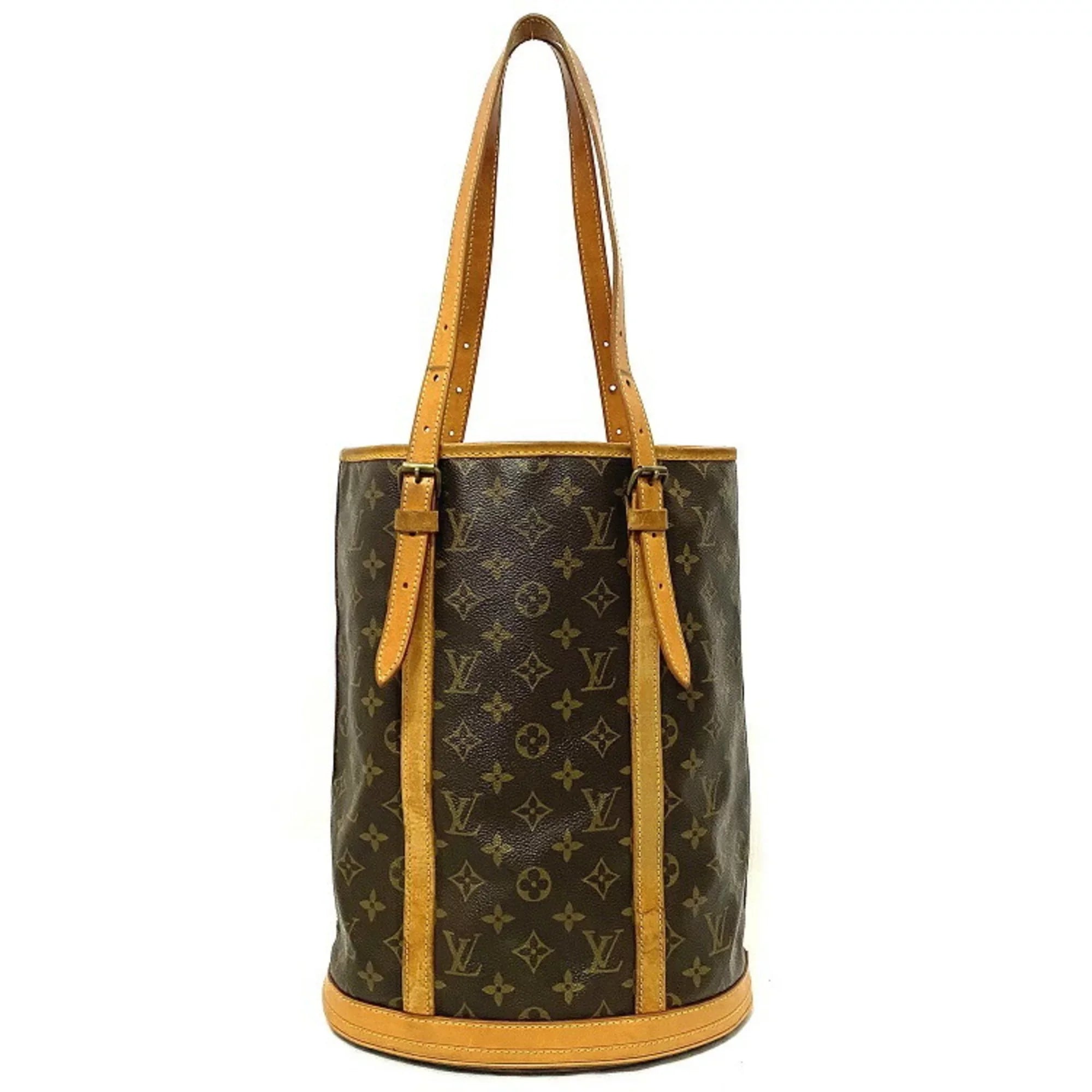 Pre-Owned Louis Vuitton Bucket GM Brown Beige Monogram M42236 Canvas Nume Leather FL0093 LOUIS VUITTON Bag Tote Handbag Women's (Good)