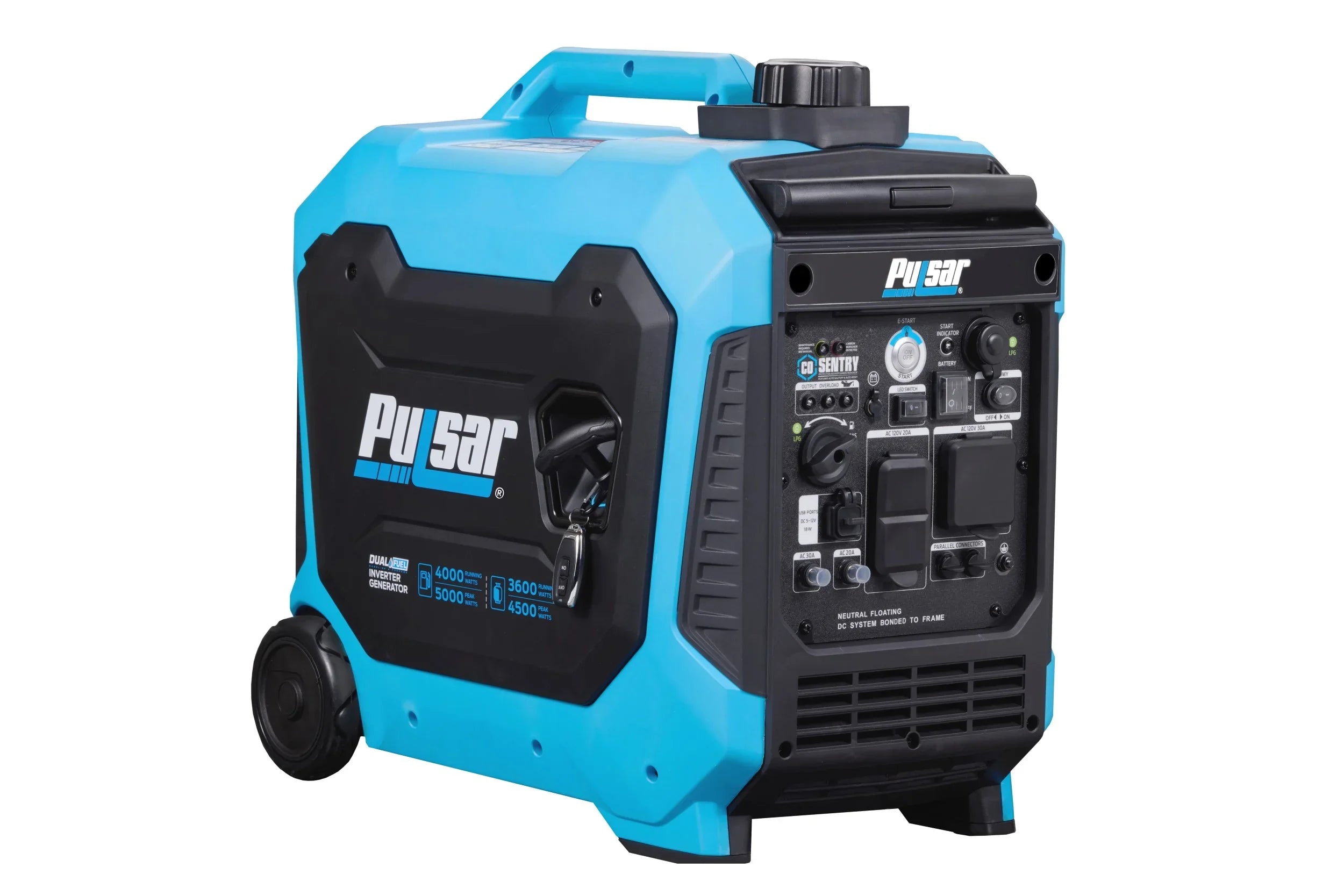 Pulsar 5000-Watt Dual Fuel RV Ready Inverter Generator with Remote Start and CO Sentry