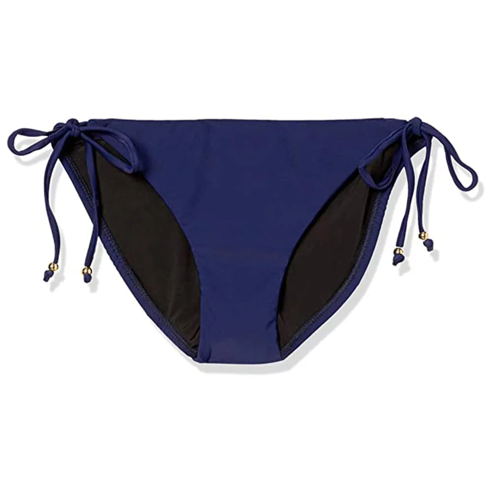 Shoshanna Women’s Bahamas Beading Clean String Bikini Bottom, Navy, Size -P