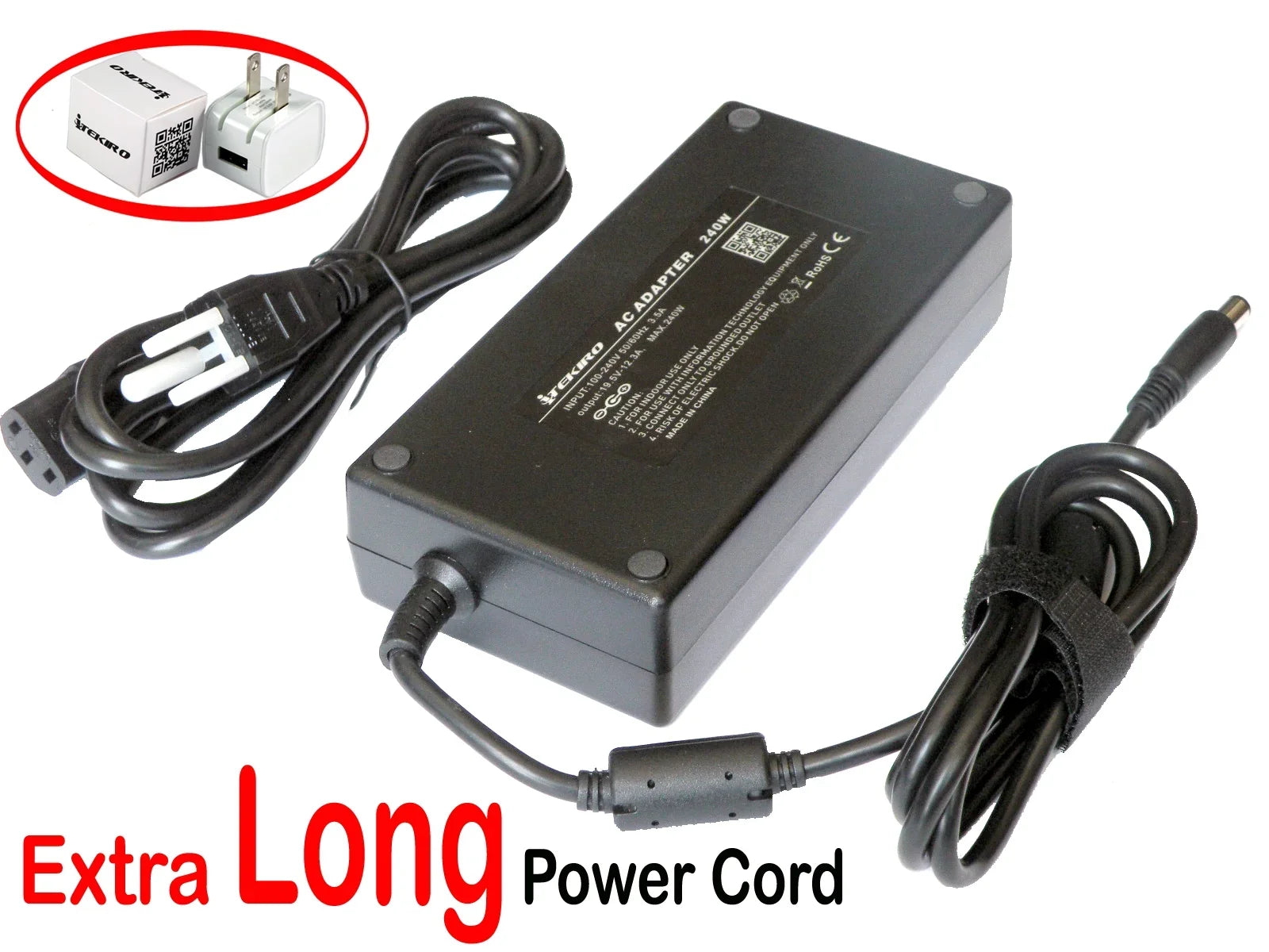 iTEKIRO 240W AC Adapter for 0CN072 0DT878 0PN402 330-0722 CN072 DT878 PN402 DA230PS0-00 HA230PS0-00; XPS M1730, G3 G5 G7 15 17 SE 5505; PP06XA; Alienware 14 15 17 m14 m14x m15 m15x m17 m17x