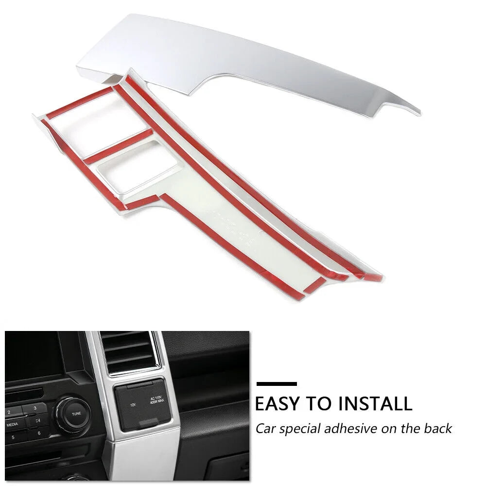 Teledu Silver Center Console Control Panel Trim Frame Accessories F150