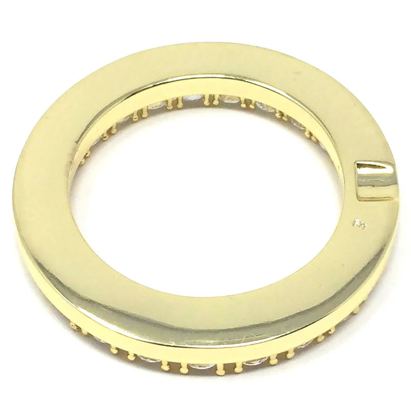 Solid Stainless Steel 14K Yellow Gold Finish Simulated Diamonds Rolex Watch Custom Bezel 32mm Insert Coating Case