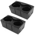 Red Hound Auto 2 Cup Holder Inserts Holds 4 Cups Fitting with Ford Super Duty F-250/F-350/F-450/F-550 2011-2016 fits Front Center Floor Mounted Console (flow through style) Black Beverage Holder