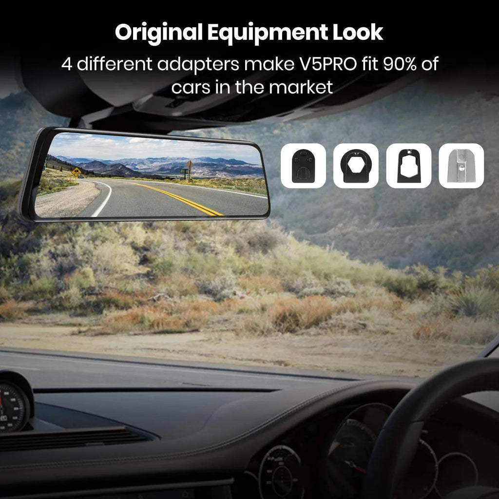 Auto-Vox 9.35inch Smart Mirror Dual Dash Cam Rear View Reverse Backup Camera Full HD Touch Screen Driving Recorder
