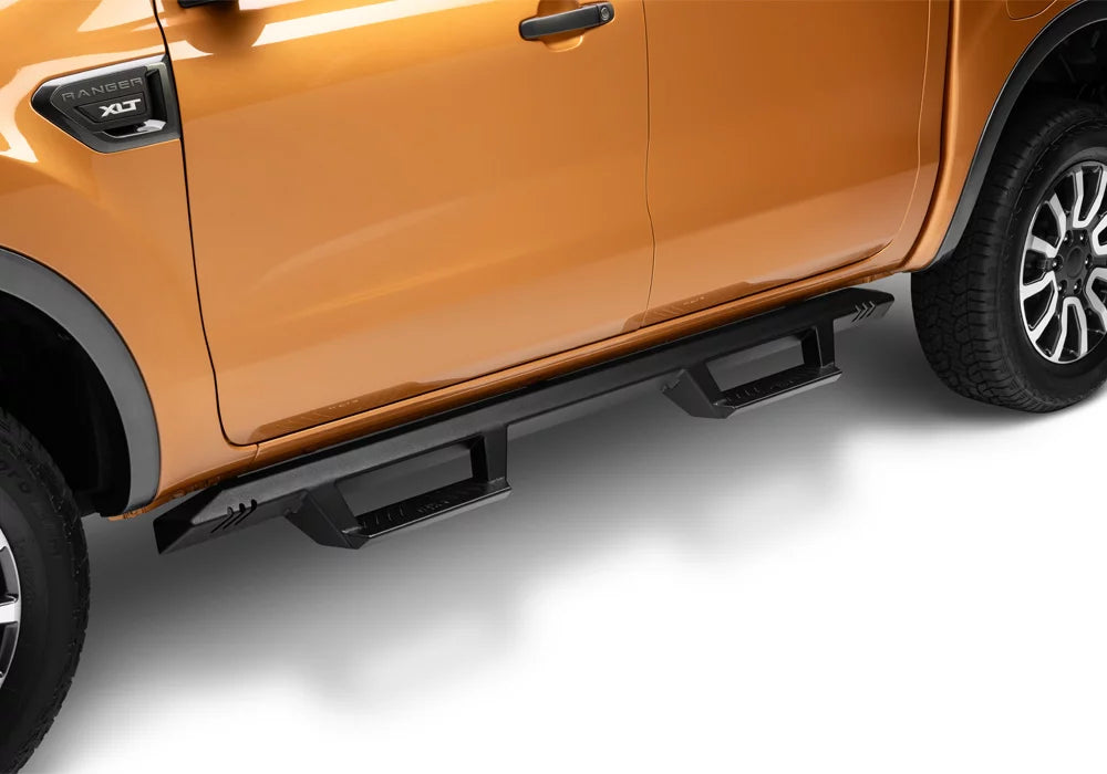 N-Fab by RealTruck Epyx Steps | Textured Black, Cab Length | Exf19Cc-Tx | Matching with 2019-2020 Ford Ranger Crew Cab All Beds, SRW Gas