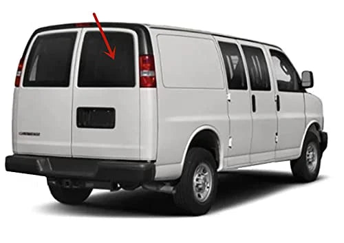 Privacy Stationary Back Window Back Glass Passenger Right Side Fitting with Chevrolet Express/GMC Savana Van 1996-2022 Models