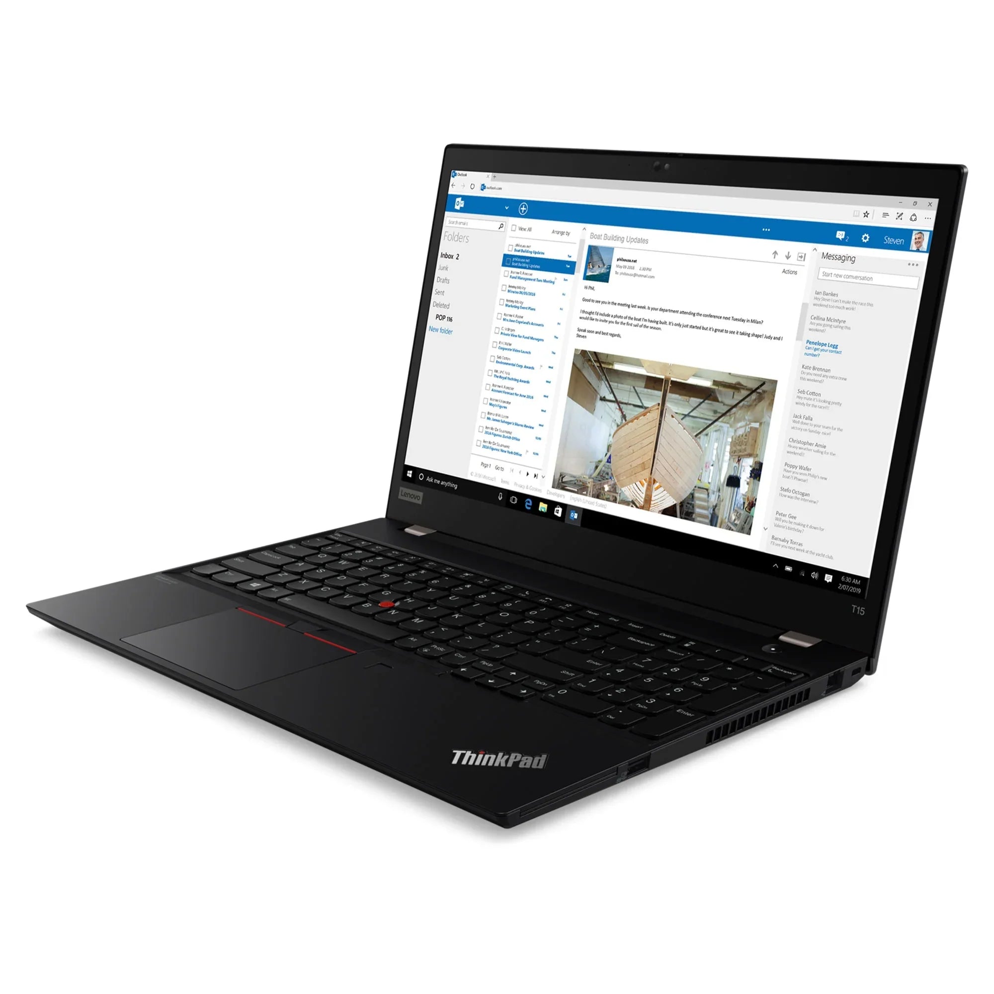 Lenovo ThinkPad T15 Gen 2 Laptop, 15.6" FHD IPS 300 nits, i7-1165G7, Iris Xe, 16GB, 512GB