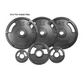 York Barbell G2 Dual Grip Thin Line Rubber Encased Olympic Plate - 35 lbs